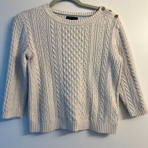 Tommy Hilfiger 100% cotton Ivory Cable Knit Sweater
